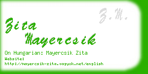 zita mayercsik business card